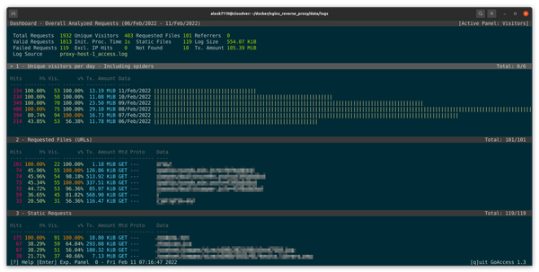 Goaccess is non-intrusive web analytics for your nginx-proxy-manager hosted sites