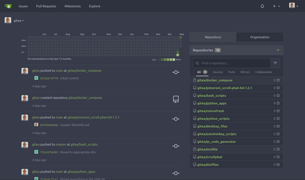 Gitea LXD on Proxmox